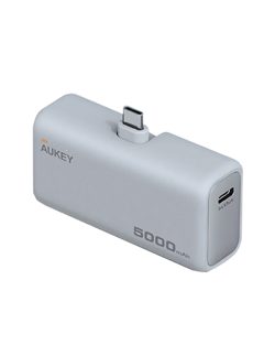 Pin Dự Phòng Aukey Spark Mini PB-Y59-SIL 5000Mah Sạc Nhanh 22.5W, Màu Trắng Bạc