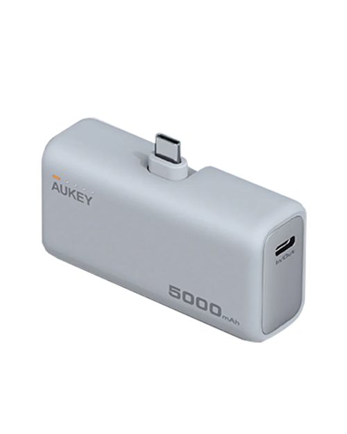 Pin Dự Phòng Aukey Spark Mini PB-Y59-SIL 5000Mah Sạc Nhanh 22.5W, Màu Trắng Bạc